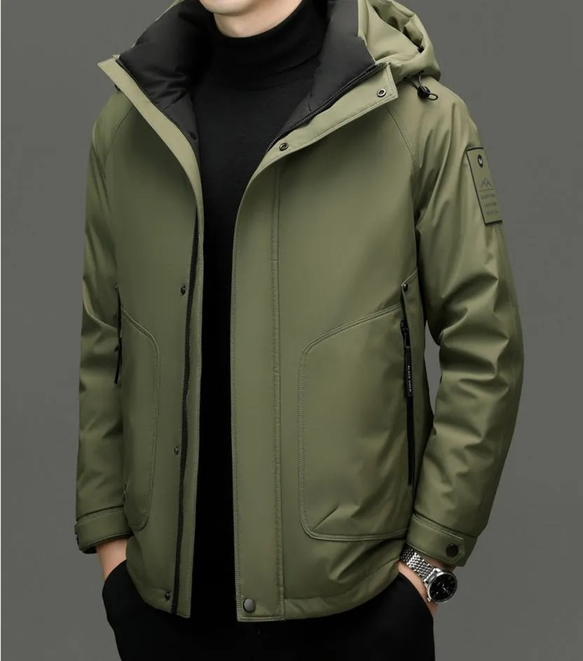 High-Quality Waterproof Puffer Jacket with Label Detailing