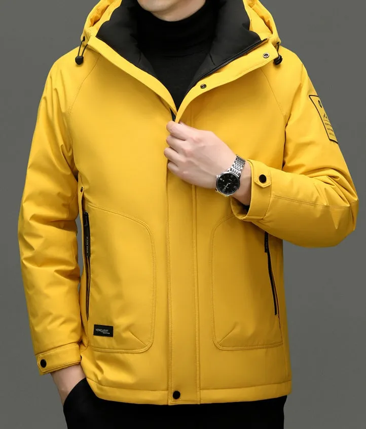 High-Quality Waterproof Puffer Jacket with Label Detailing