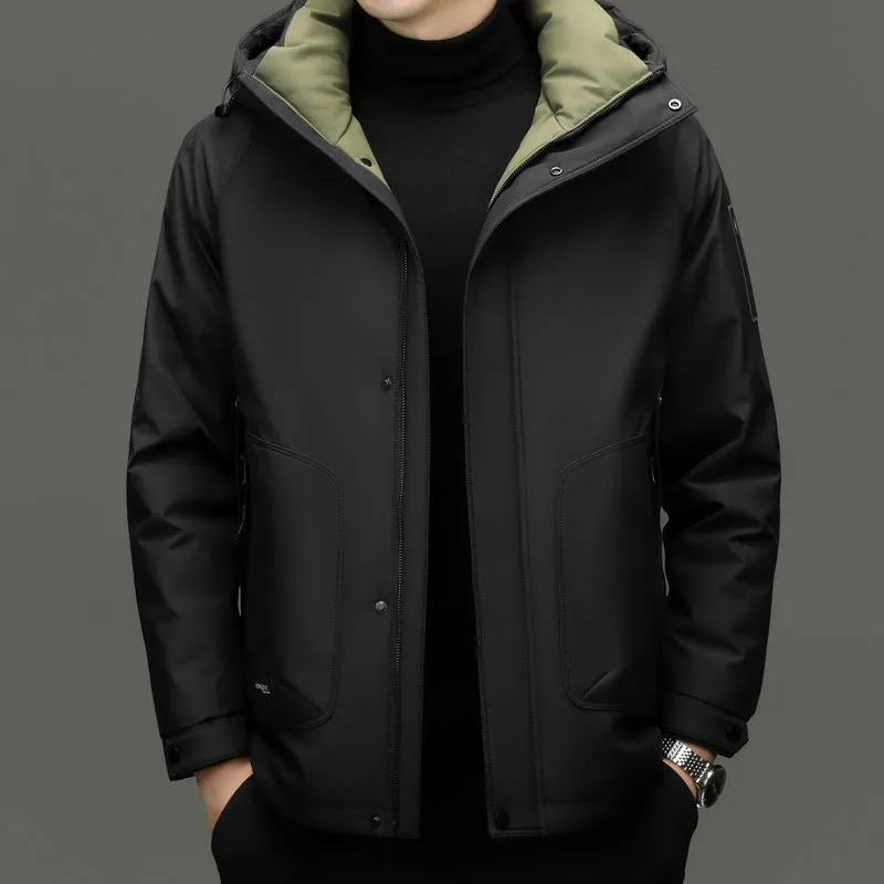 High-Quality Waterproof Puffer Jacket with Label Detailing