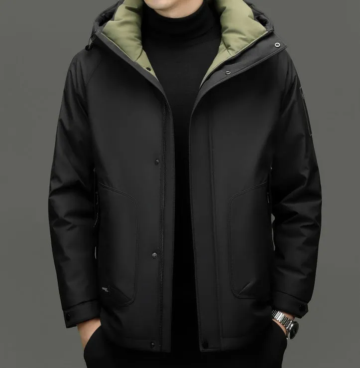 High-Quality Waterproof Puffer Jacket with Label Detailing