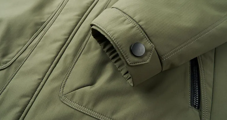 High-Quality Waterproof Puffer Jacket with Label Detailing