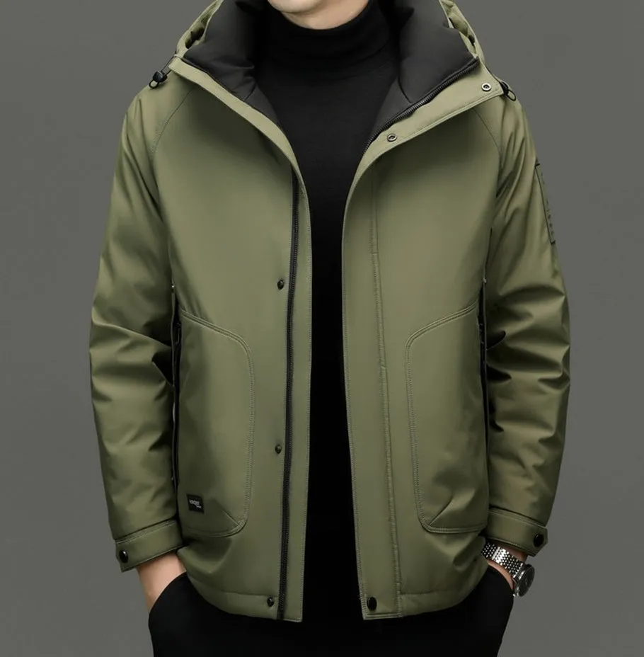 High-Quality Waterproof Puffer Jacket with Label Detailing