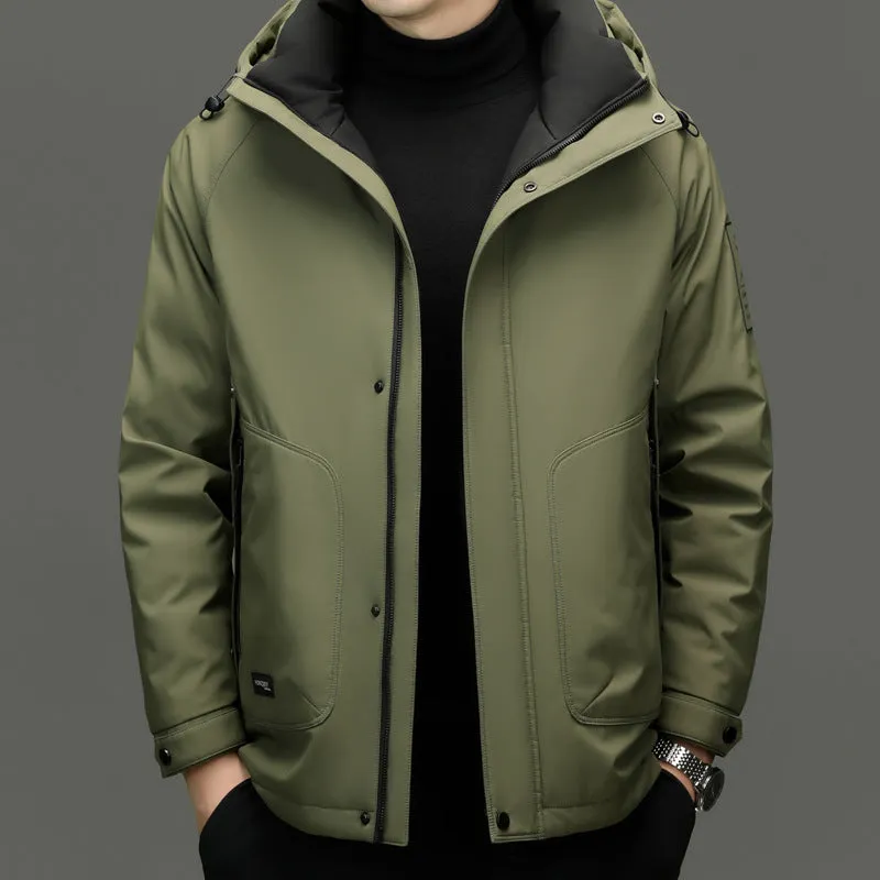 High-Quality Waterproof Puffer Jacket with Label Detailing