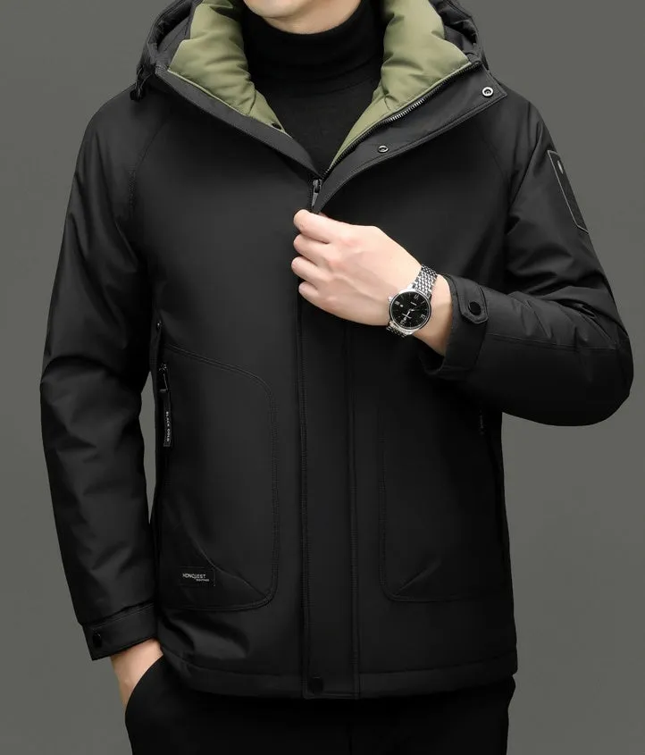 High-Quality Waterproof Puffer Jacket with Label Detailing