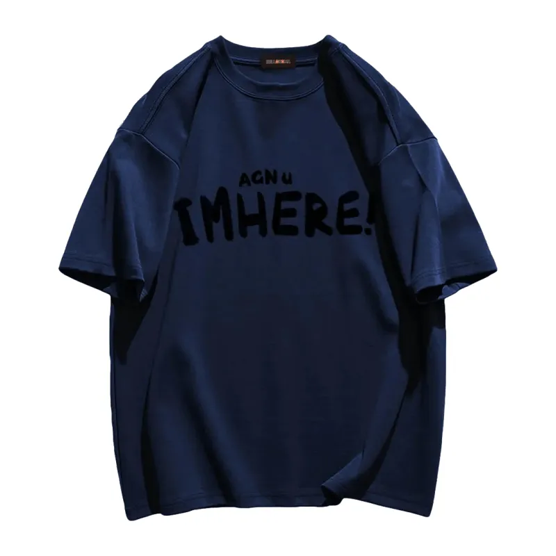 I am Here Letter Print T-shirt