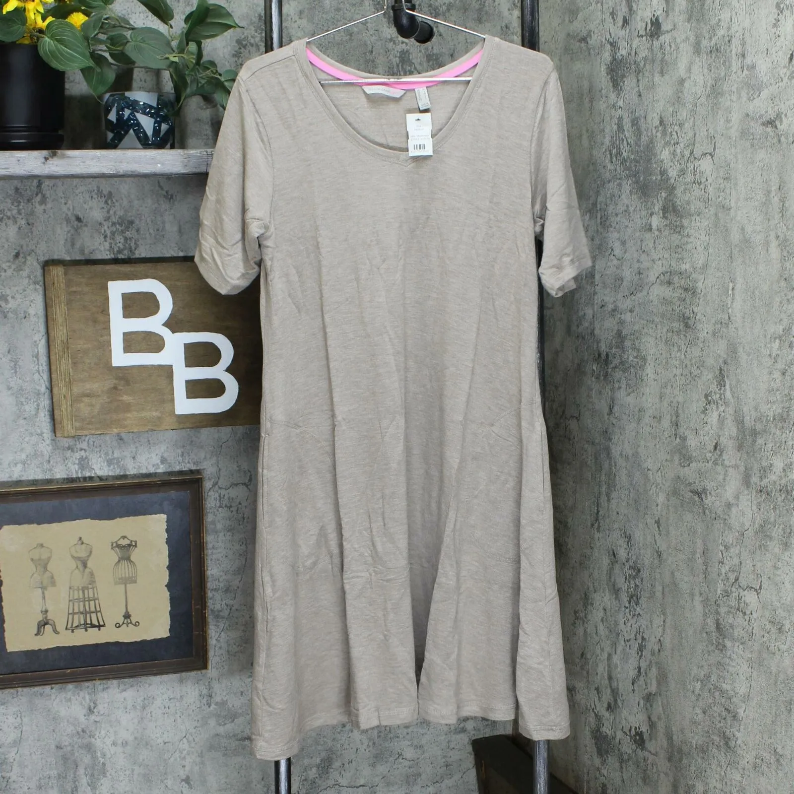 Isaac Mizrahi Live! Women's SOHO Baby French Terry V-Neck Swing Dress