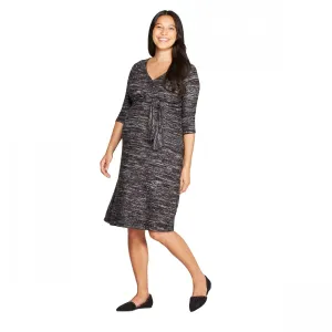Isabel Maternity by Ingrid & Isabel 3/4 Sleeve Cozy Tie Front Dress