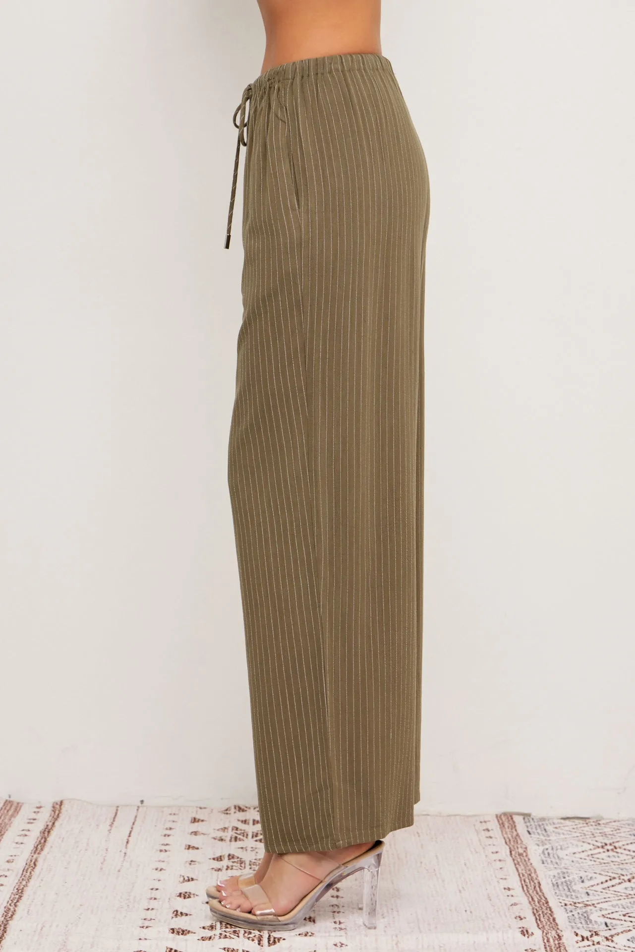 Isabella Pin Stripe Straight Pants