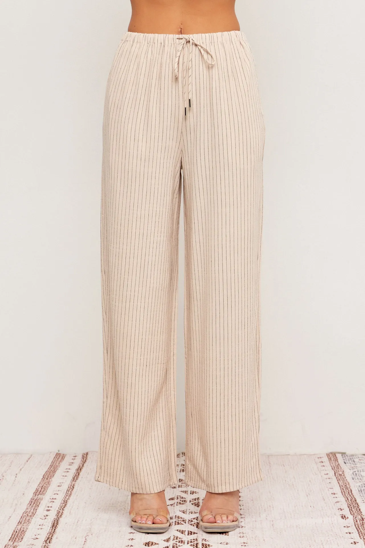 Isabella Pin Stripe Straight Pants