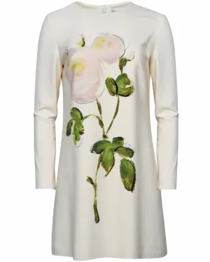 Ivory Painted Rose Shift Dress
