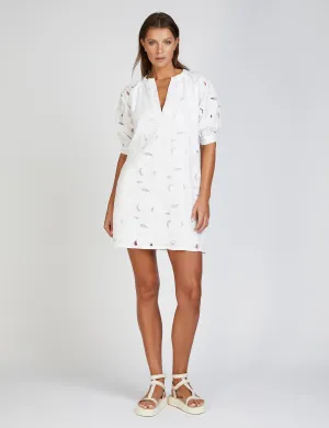 KAIA SHIFT DRESS | WHITE