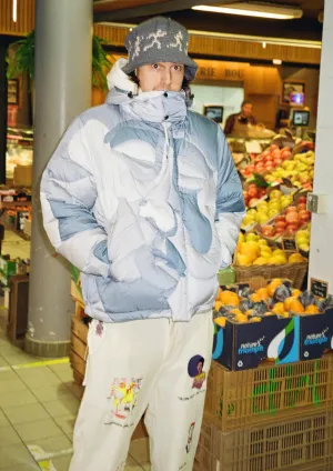 KIDSUPER - KISSING PUFFER BLUE GREY