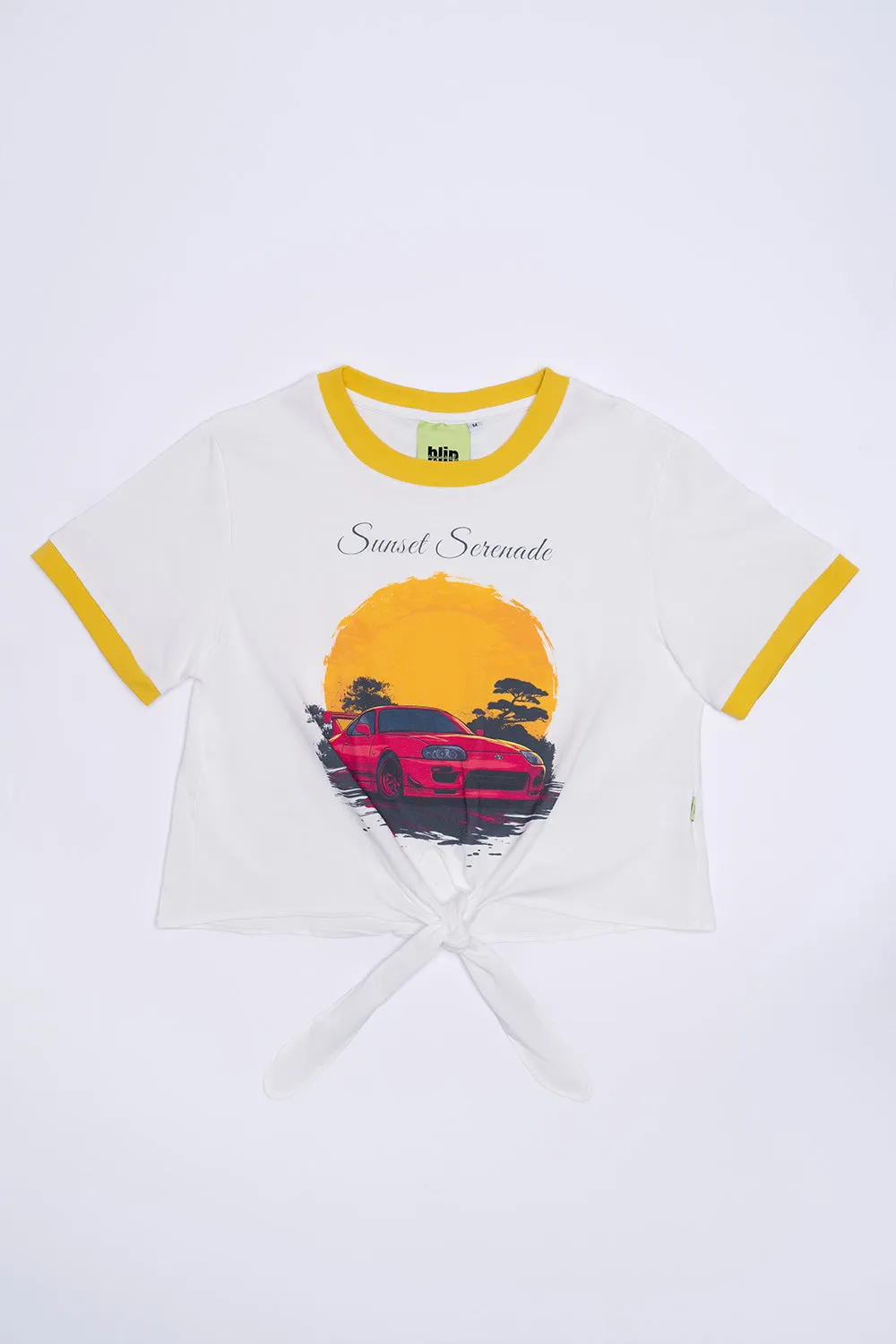 Knot Crop Graphic Tee (Sunset Serenade)