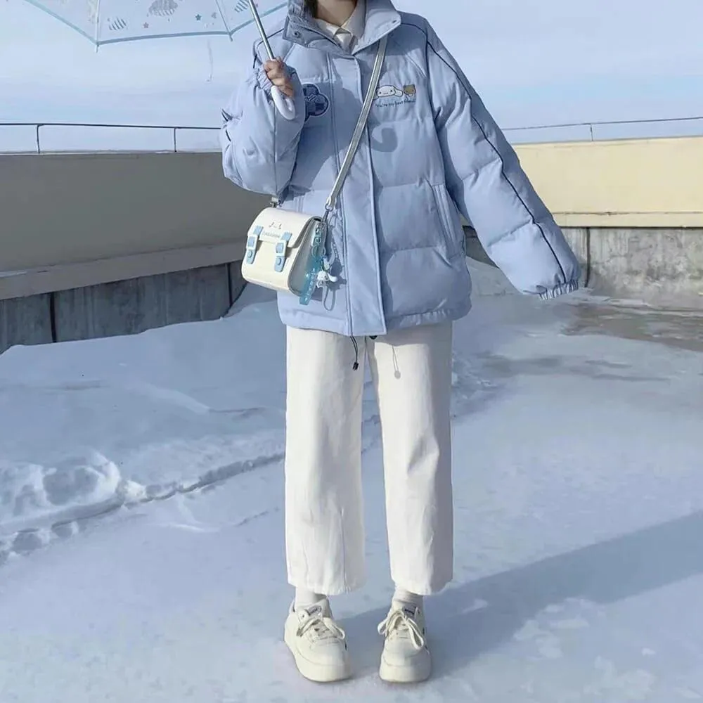 Kuromi and Cinnamoroll Puffer Jacket