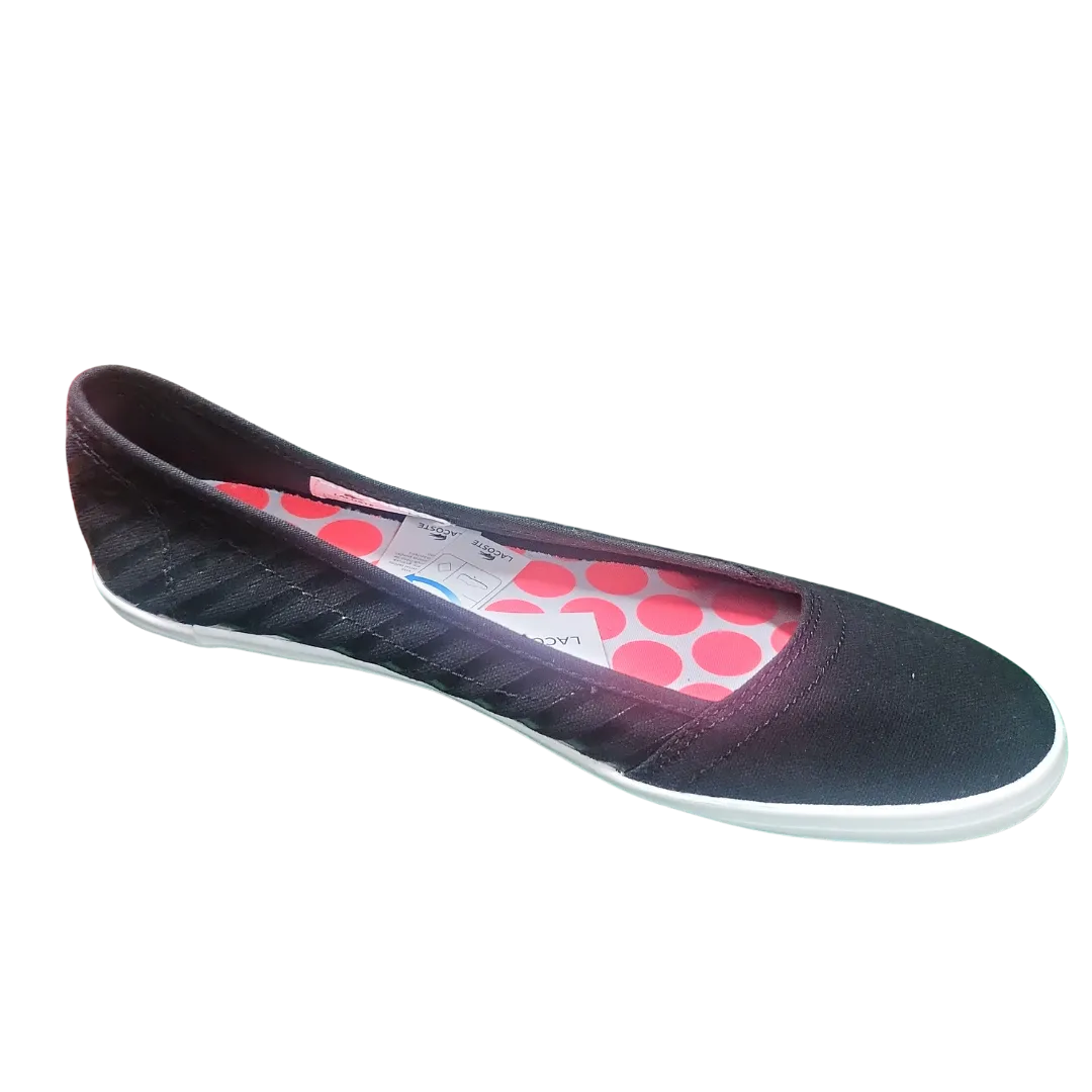 Lacoste Ziane Slip SAS SPW Black Textured Slip Ons