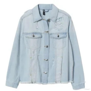 Ladies Heavily Distressed Denim Jacket | Ripped | "Futhi"
