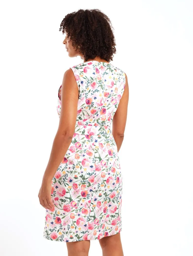 Ladies Sateen Belted Shift Dress