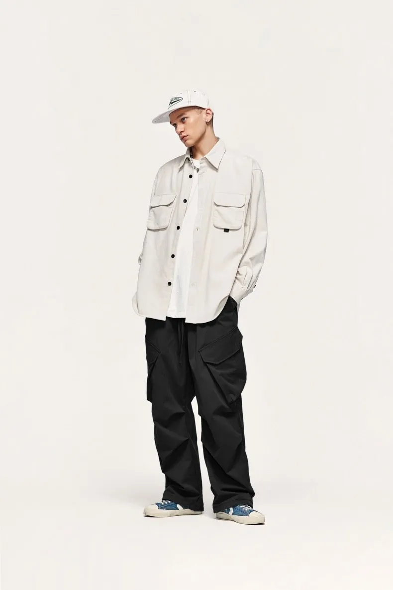 Large Pocket Workwear Functional Wide Leg Pants 2023 Autumn And Winter Fashion Brand Loose Casual Pants