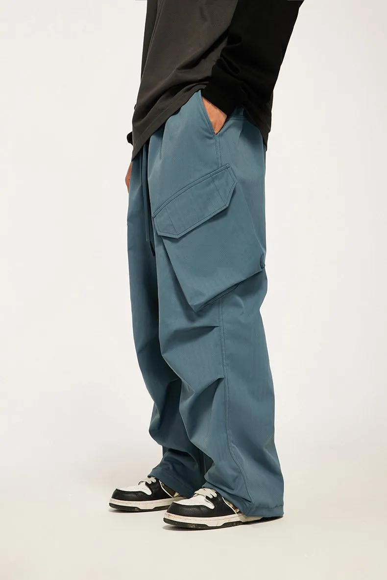 Large Pocket Workwear Functional Wide Leg Pants 2023 Autumn And Winter Fashion Brand Loose Casual Pants