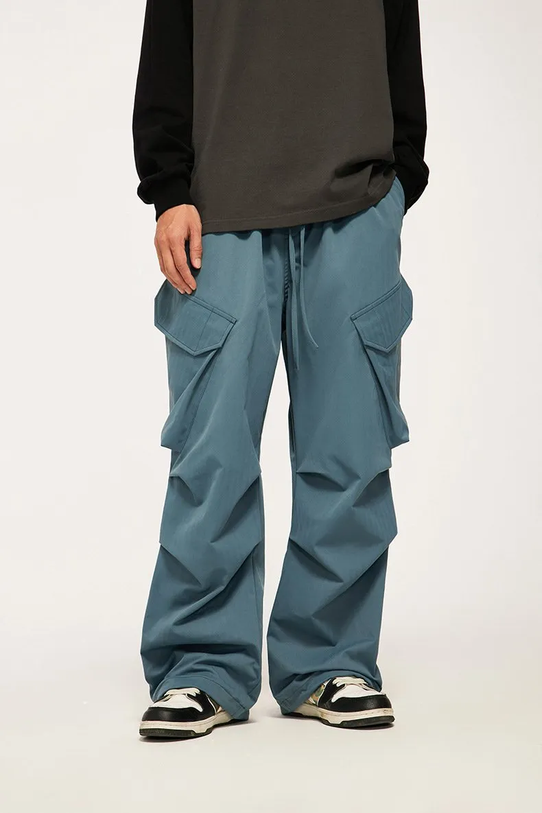 Large Pocket Workwear Functional Wide Leg Pants 2023 Autumn And Winter Fashion Brand Loose Casual Pants