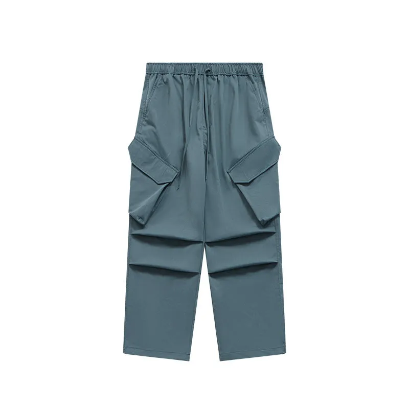 Large Pocket Workwear Functional Wide Leg Pants 2023 Autumn And Winter Fashion Brand Loose Casual Pants