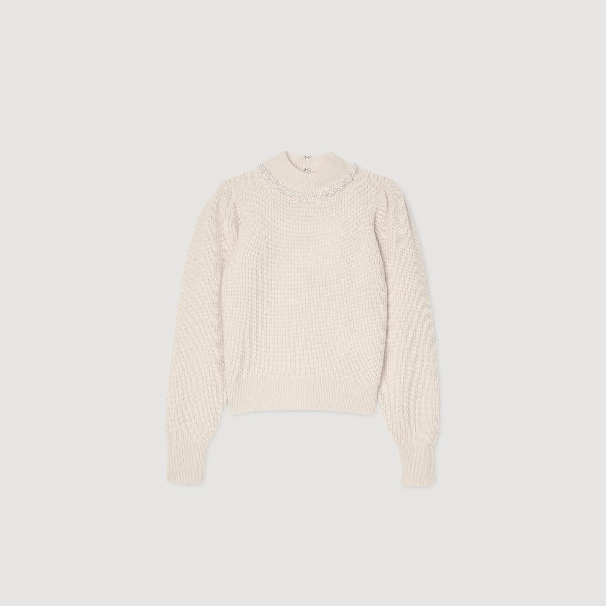 Lisa Ribbed Wool And Cashmere Jumper Ecru