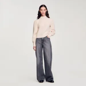 Lisa Ribbed Wool And Cashmere Jumper Ecru
