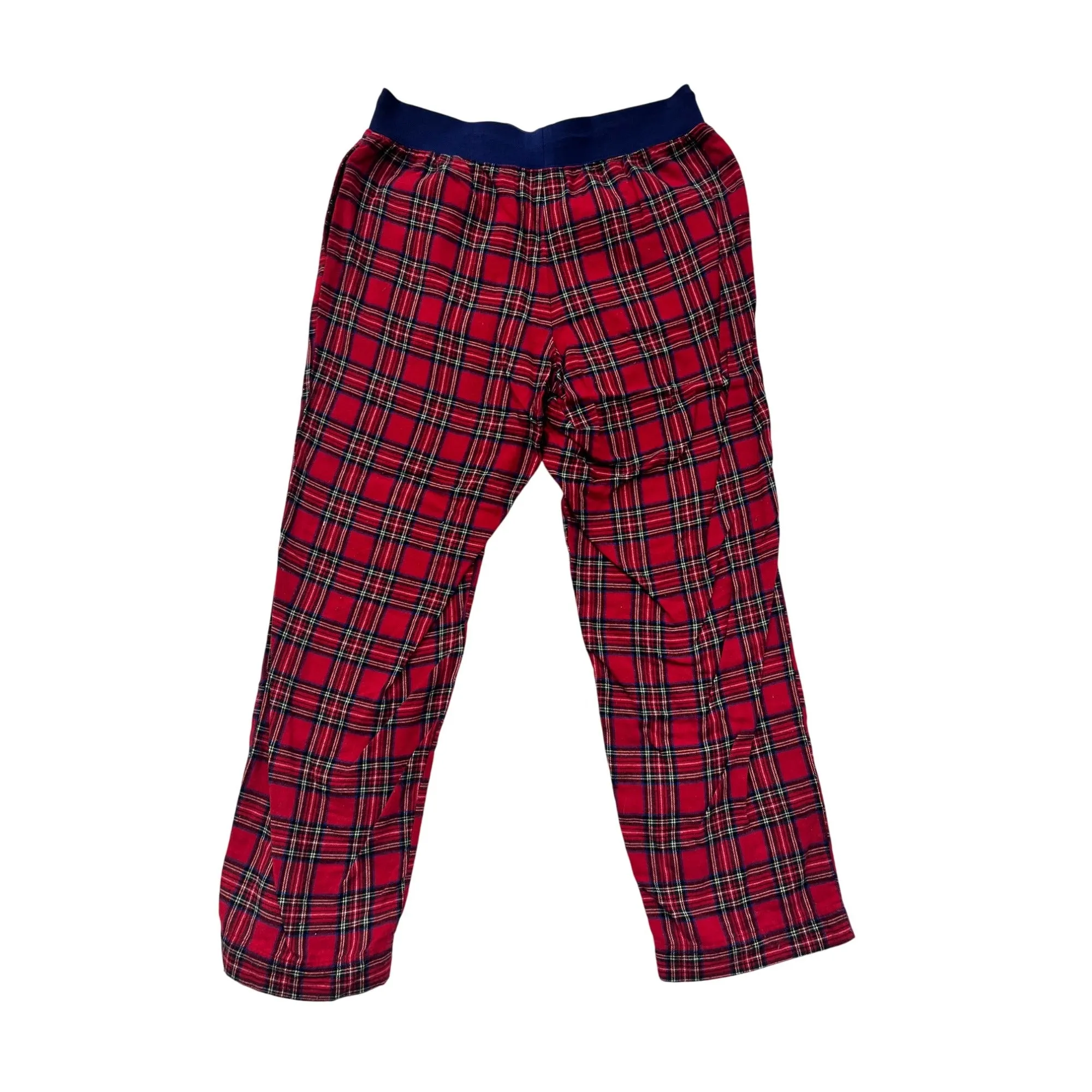 L.L.Bean Mens Red Plaid Pajama Pants S Elastic Waistband With Drawstring Comfortable Sleepwear #6864
