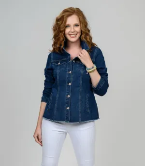 Long Jean Jacket Dark Blue