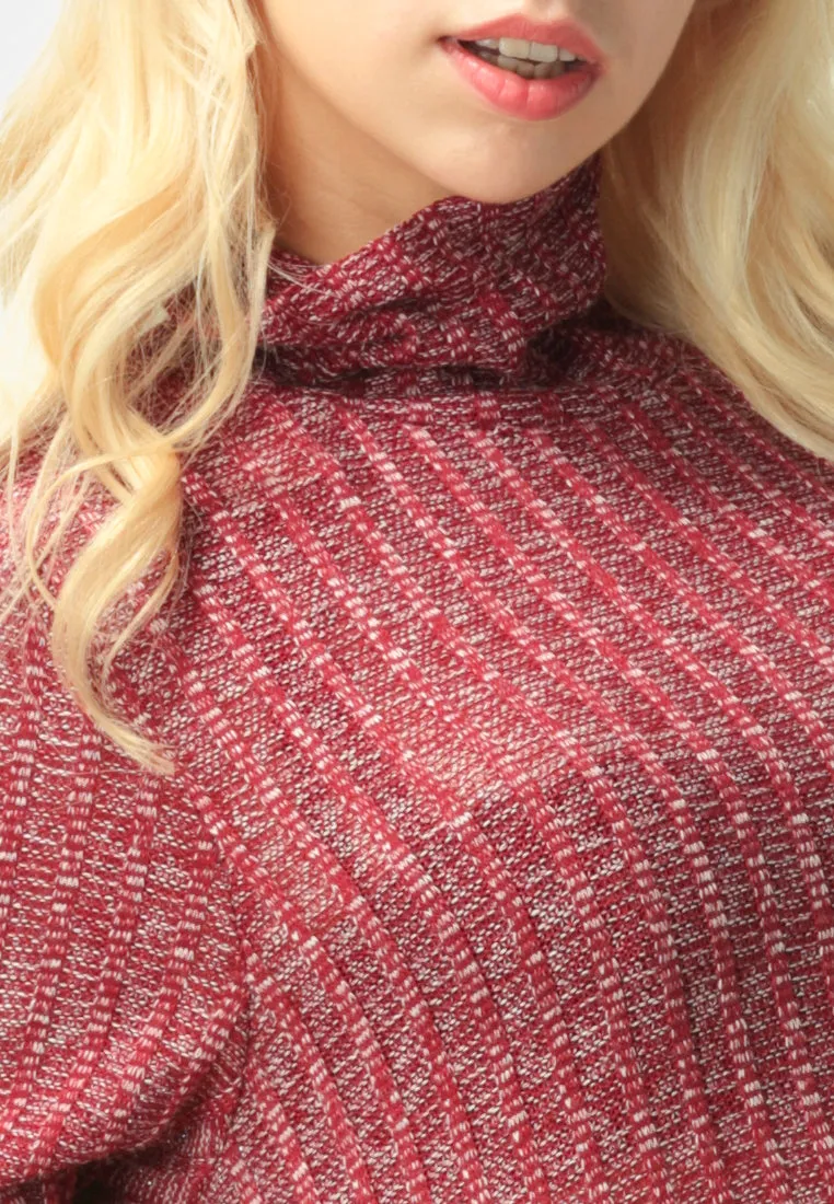 long sleeve irregular hem sweater dress