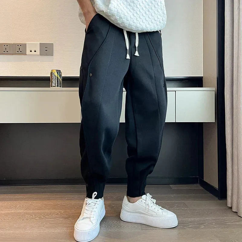 Lorenzo - Men's Casual Sweatpants With Button Ankle Cuffs
