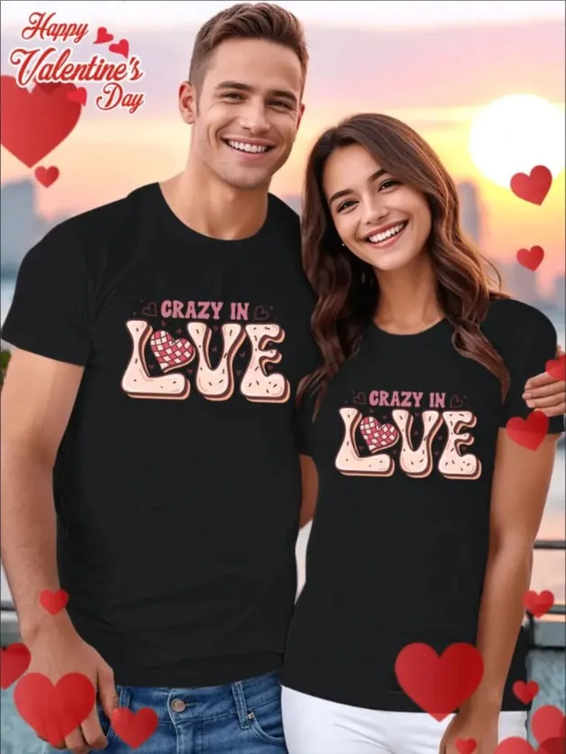 Love Day T-Shirt,   Couple T-Shirt, Couple, Fashion Casual T-Shirt, Short-Sleeved T-Shirt