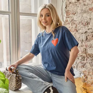 Love kiss tee blauw