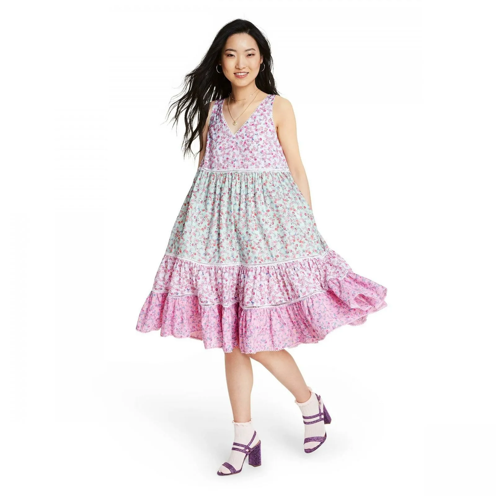 LoveShackFancy for TRGT Women's Camille Babydoll Dress
