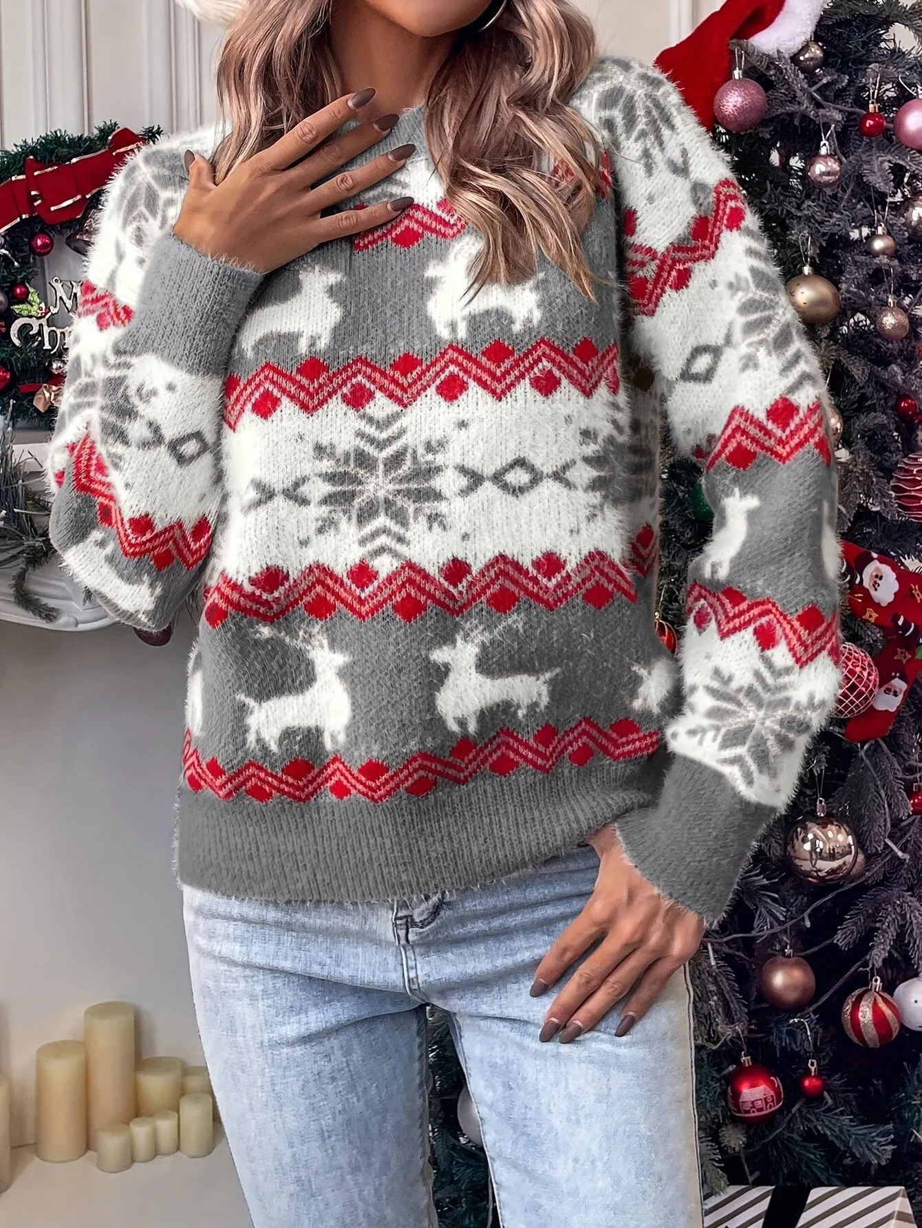 Luna | Luxe Christmas sweater with round neck