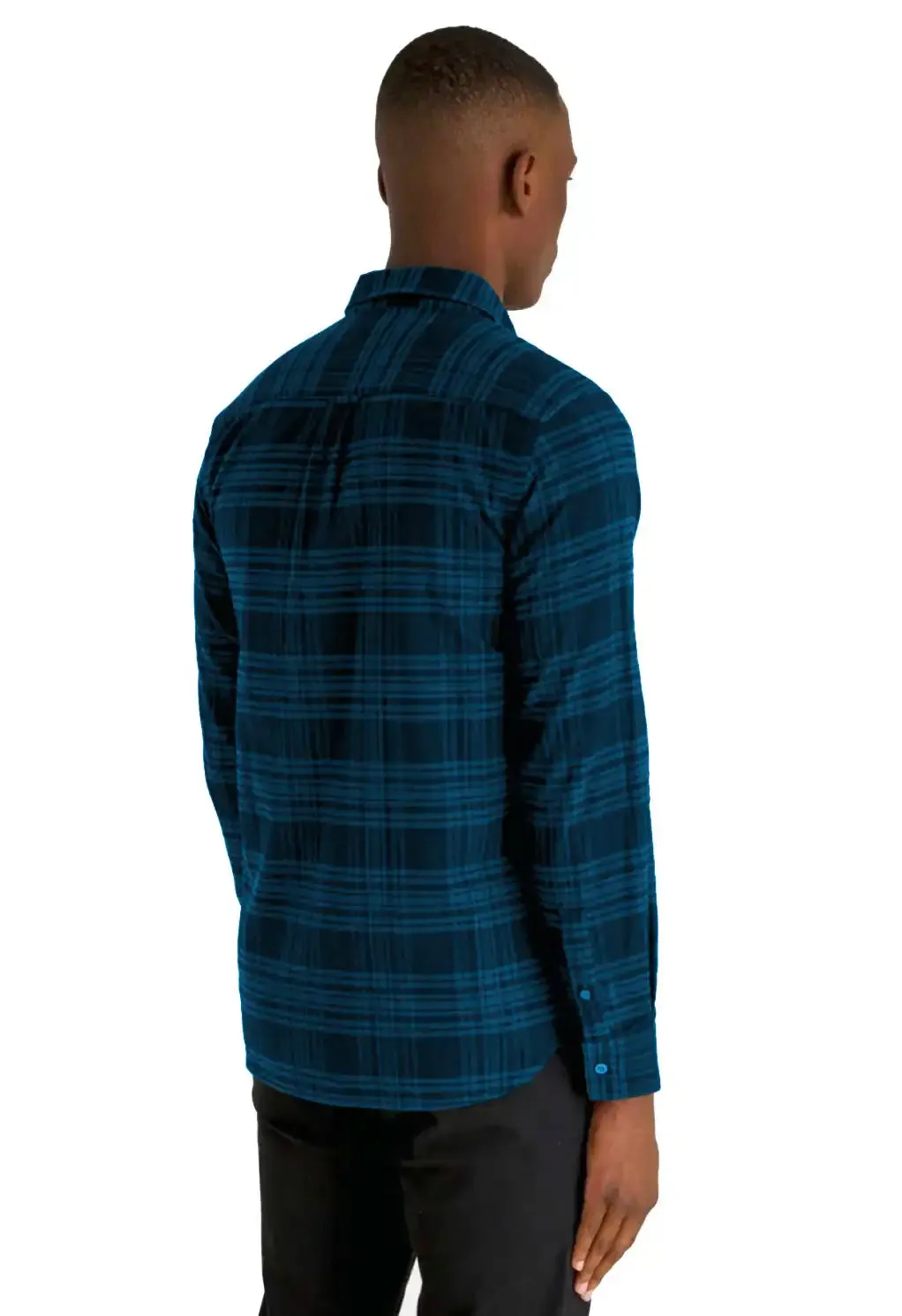 Lyle & Scott Mens Check Flannel Shirt LW1904V Apres Navy