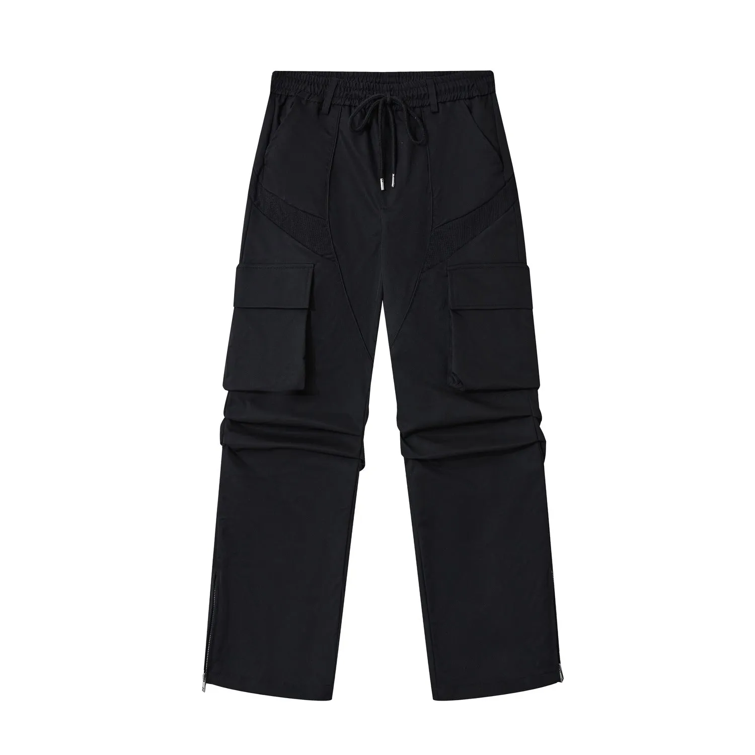 MADEEXTREME Street Fashion Brand Men's Pleated Design Sense Large Pocket Vibe Pocket Casual Men And Women