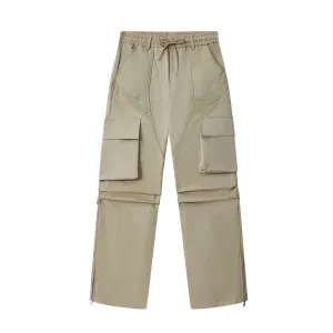 MADEEXTREME Street Fashion Brand Men's Pleated Design Sense Large Pocket Vibe Pocket Casual Men And Women