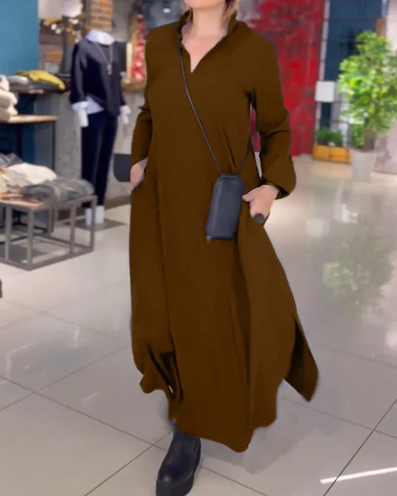 Mariah | Flowing Maxi Dress with Side Slit