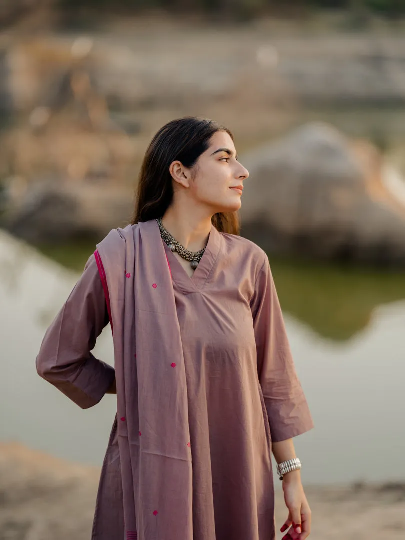 Mauve kurta set