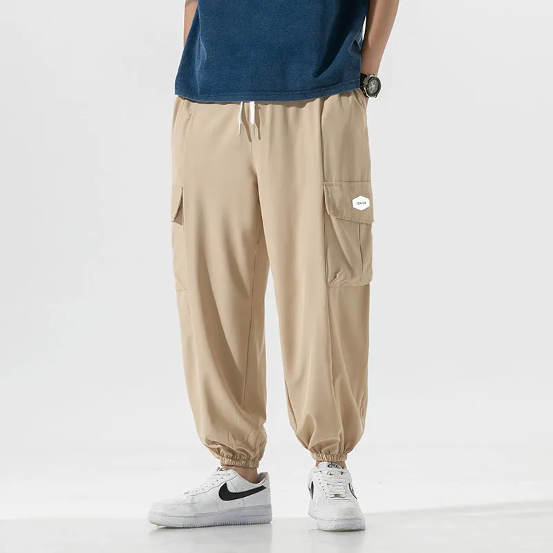 Men Cargo Pants Retro Classic Men's Summer Thin Track Pants Fashion Brand Casual Loose Pants