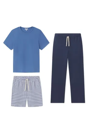 Men's Pima Sleep Bundle in Seaport Multi Bar Stripe
