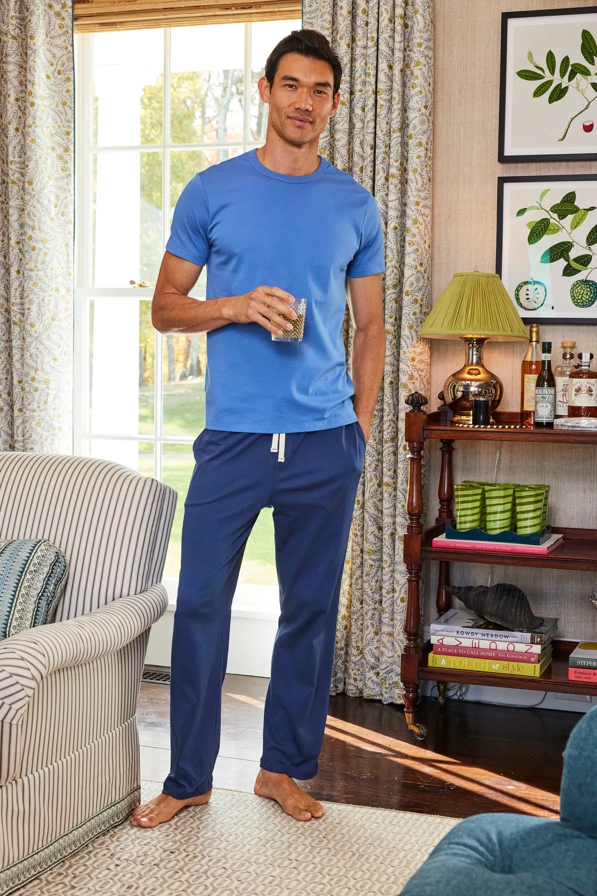 Men's Pima Sleep Bundle in Seaport Multi Bar Stripe