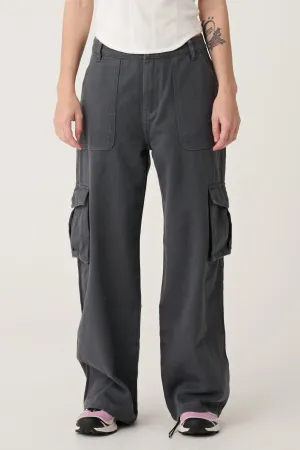 MILLS DRILL CARGO PANT - Charcoal
