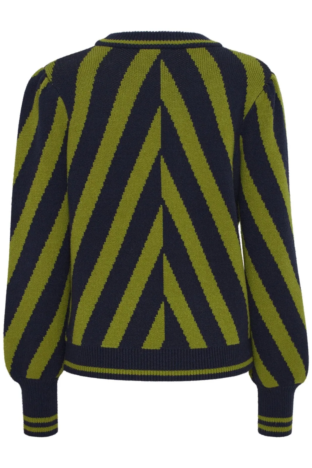 Milo Striped Knit Jumper - Woodbine Mix