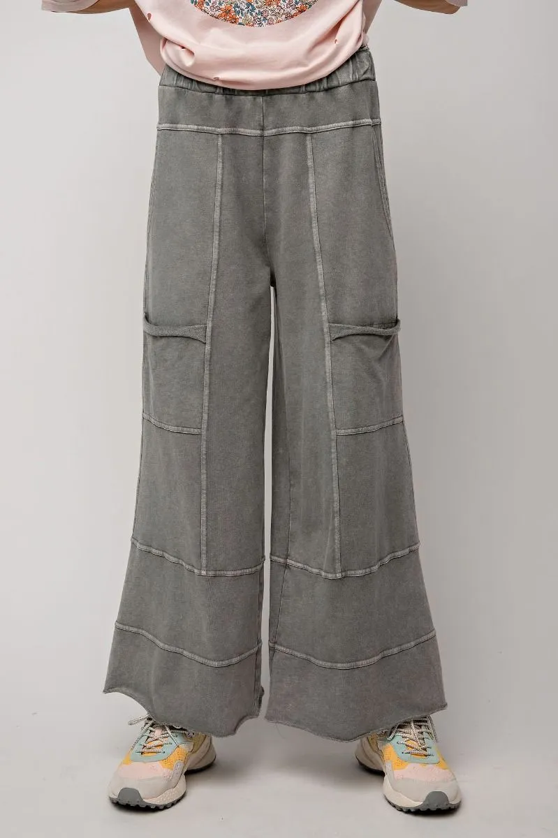 Mineral Wash Terry Cargo Pants