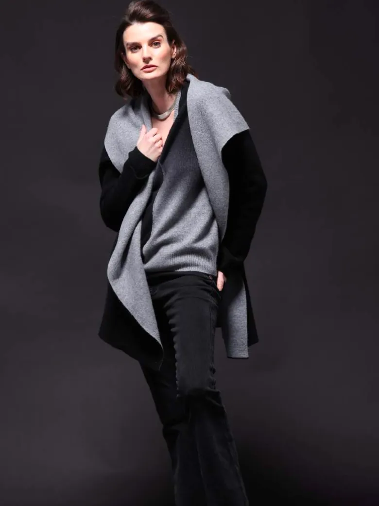 Minnie Rose Reversible Hooded Coatigan