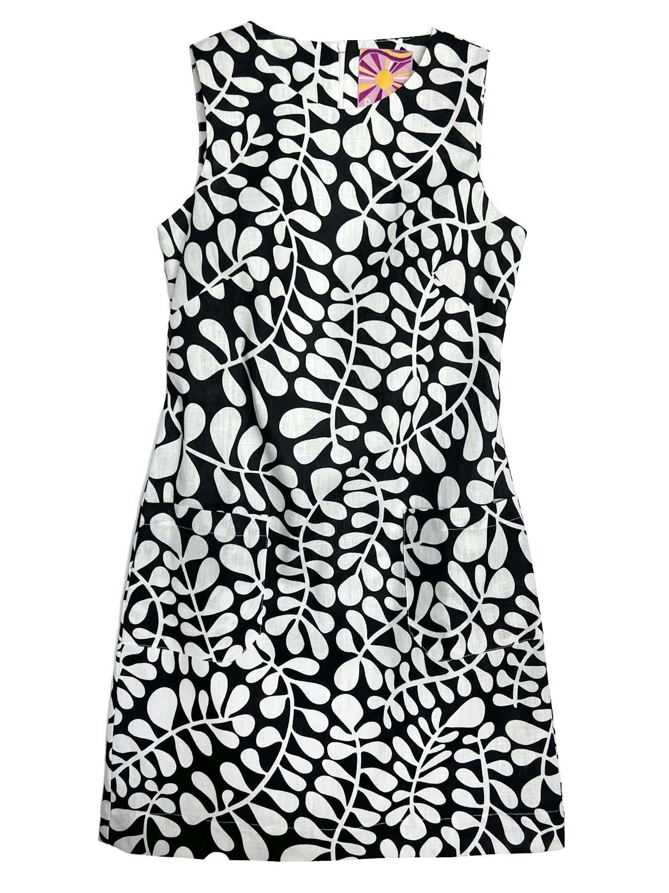 MOLLY dress Fern Black and White