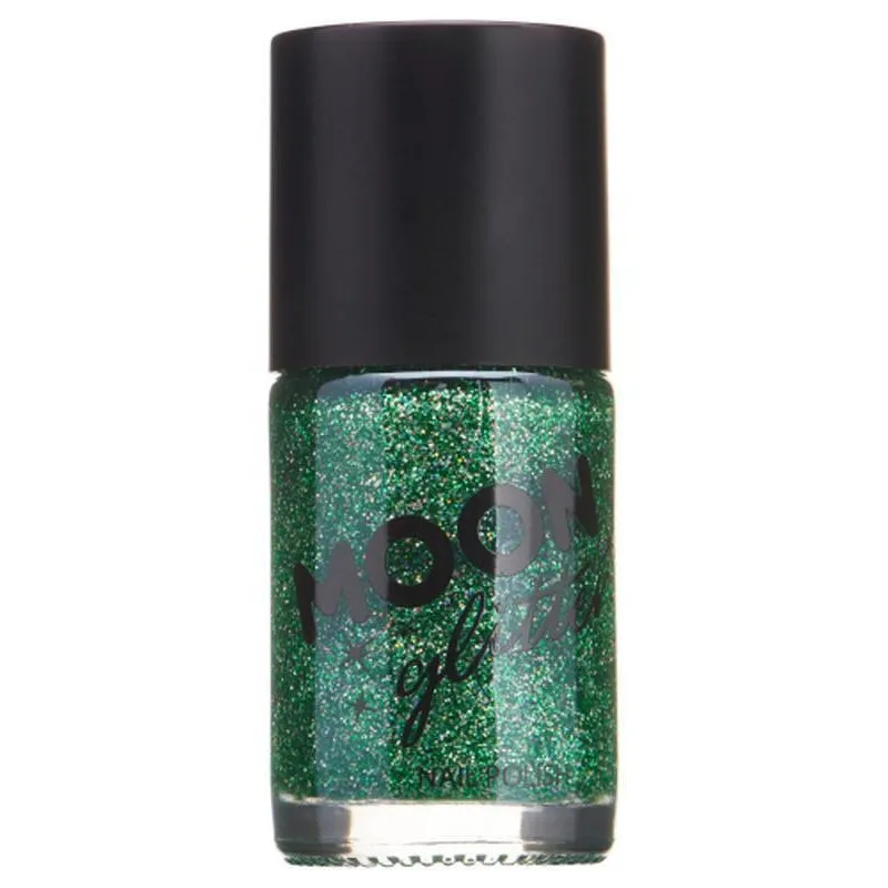 Moon Glitter Holographic Nail Polish, Green
