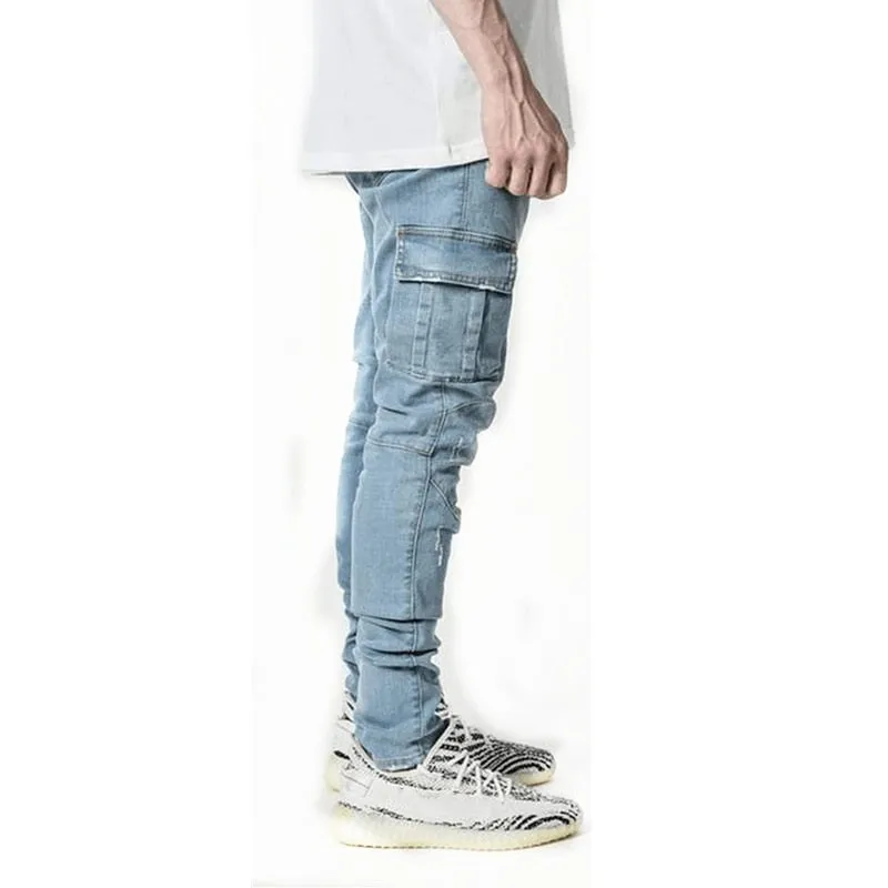 Multi Pocket Cargo Jeans for Men